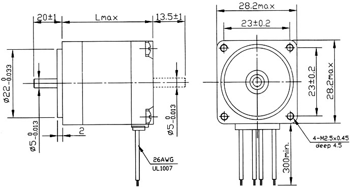 28mmStepperMotorSize