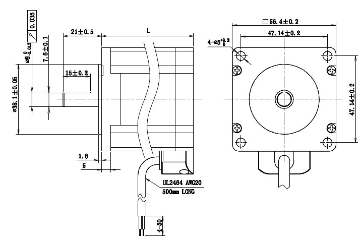 57mmSteppermotor-size