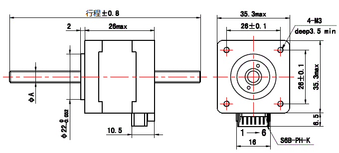 35mmLinearStepperMotor-NonCaptive-Size